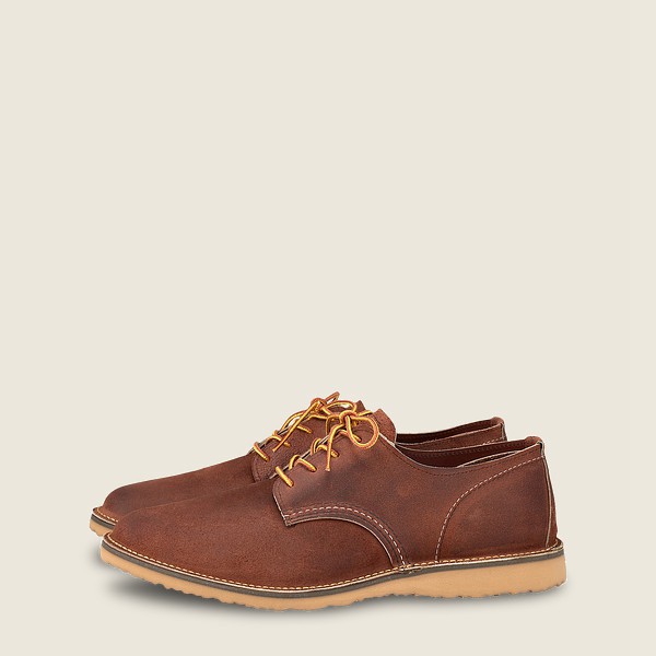 Red Wing Mens Weekender - Muleskinner Leather - Oxford Brown - 4693UCZSB